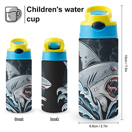 Gourde Requin couleur inox isotherme double paroi 500 ml variant 0 