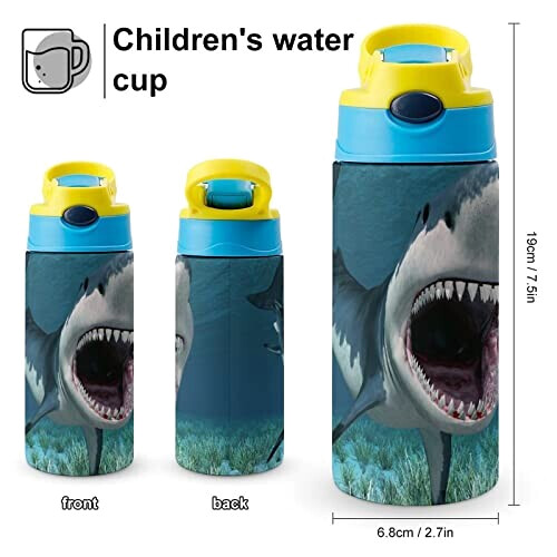 Gourde Requin couleur inox isotherme double paroi 500 ml variant 0 