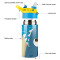 Gourde Requin couleur inox isotherme double paroi 500 ml - miniature variant 2
