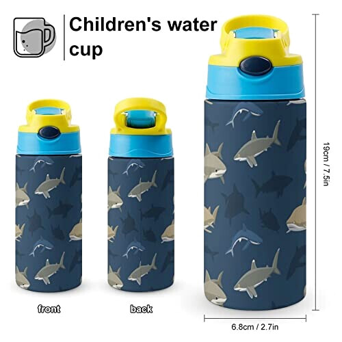 Gourde Requin couleur inox isotherme double paroi 500 ml variant 0 