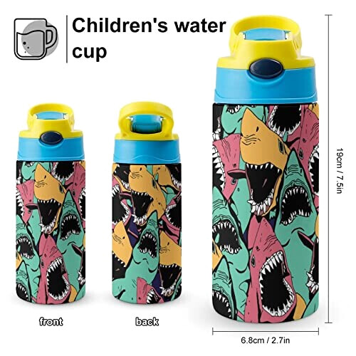 Gourde Requin couleur inox isotherme double paroi 500 ml variant 0 