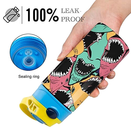Gourde Requin couleur inox isotherme double paroi 500 ml variant 4 