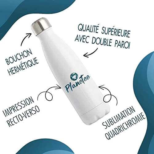 Gourde Rhinocéros blanc isotherme double paroi variant 0 