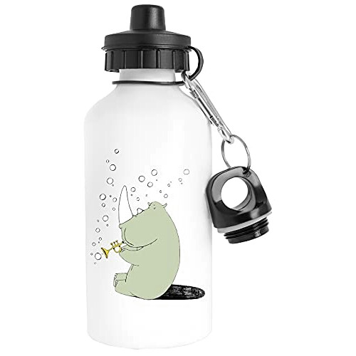 Gourde Rhinocéros blanc aluminium 600 ml