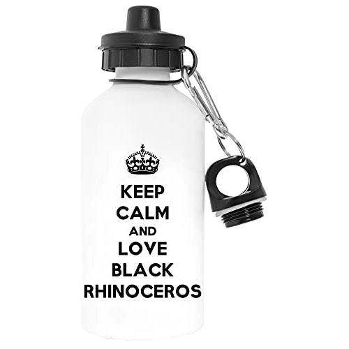 Gourde Rhinocéros blanc aluminium 600 ml