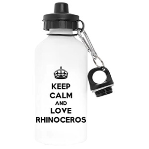 Gourde Rhinocéros blanc aluminium 600 ml