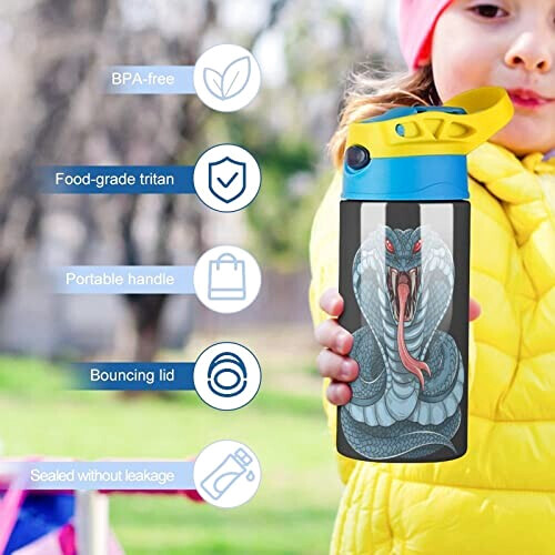 Gourde Serpent couleur inox isotherme double paroi 500 ml variant 3 