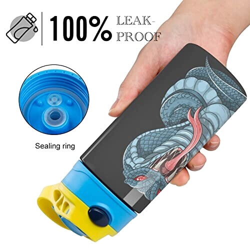 Gourde Serpent couleur inox isotherme double paroi 500 ml variant 4 
