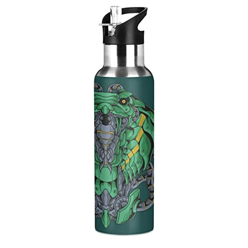 Gourde Serpent art mode sport inox sans bpa isotherme double paroi paille 600 ml