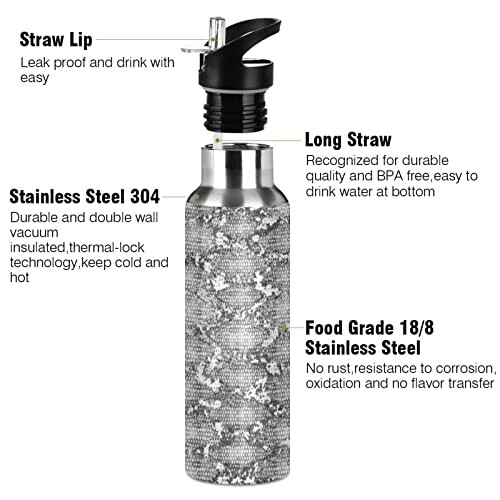 Gourde Serpent inox isotherme double paroi paille 600 ml variant 1 