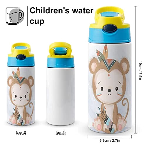 Gourde Singe couleur inox isotherme double paroi 500 ml variant 0 