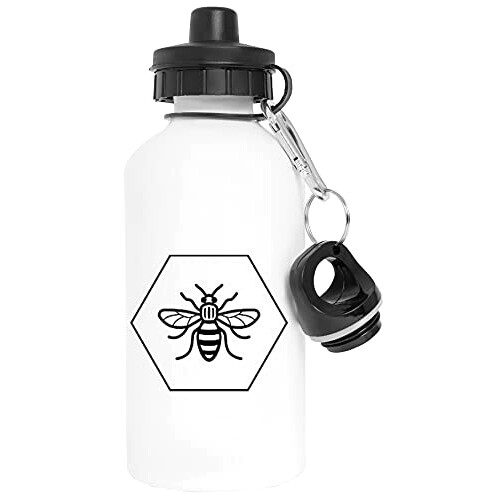 Gourde Abeille blanc aluminium 600 ml