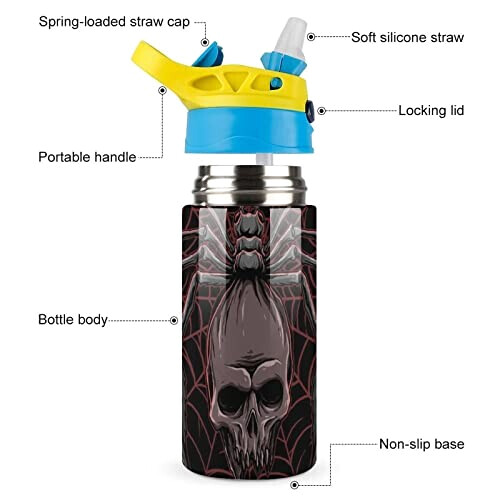 Gourde Araignée couleur inox isotherme double paroi 500 ml variant 1 