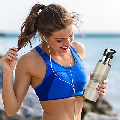 Gourde Araignée art mode sport inox sans bpa isotherme double paroi paille 600 ml variant 4 