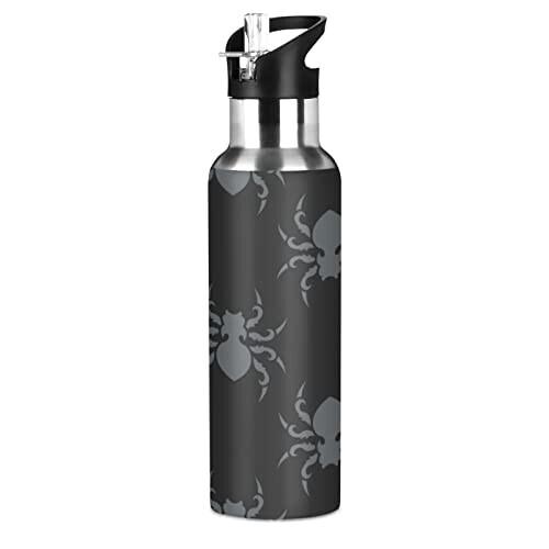 Gourde Araignée art mode sport inox sans bpa isotherme double paroi paille 600 ml