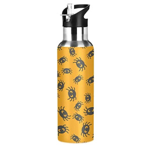 Gourde Araignée art mode sport inox sans bpa isotherme double paroi paille 600 ml