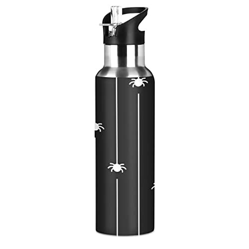 Gourde Araignée art mode sport inox sans bpa isotherme double paroi paille 600 ml