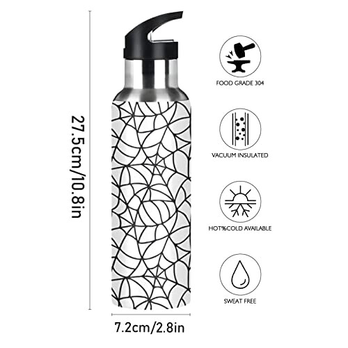 Gourde Araignée art mode sport inox sans bpa isotherme double paroi paille 600 ml variant 0 