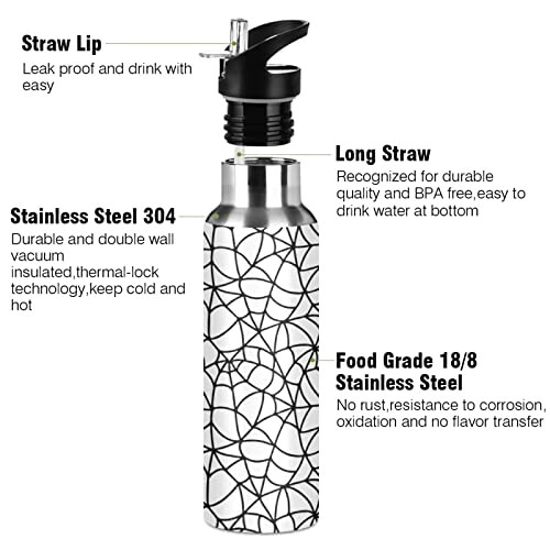Gourde Araignée art mode sport inox sans bpa isotherme double paroi paille 600 ml variant 1 
