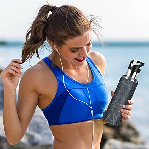 Gourde Araignée art mode sport inox sans bpa isotherme double paroi paille 600 ml variant 4 