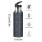 Gourde Araignée art mode sport inox sans bpa isotherme double paroi paille 600 ml - miniature variant 1