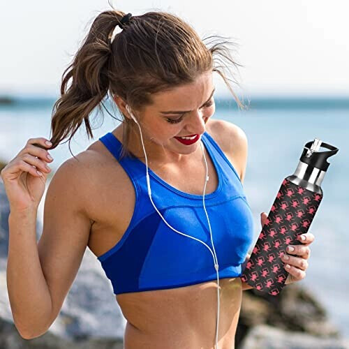 Gourde Araignée art mode sport inox sans bpa isotherme double paroi paille 600 ml variant 4 