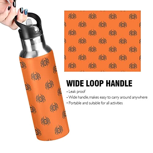 Gourde Araignée art mode sport inox sans bpa isotherme double paroi paille 600 ml variant 2 
