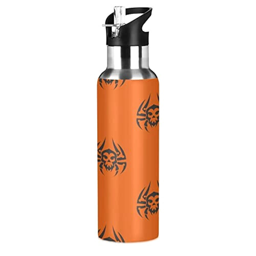 Gourde Araignée art mode sport inox sans bpa isotherme double paroi paille 600 ml