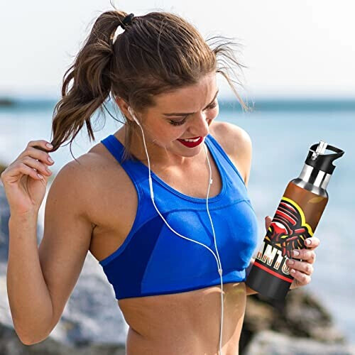 Gourde Araignée art mode sport inox sans bpa isotherme double paroi paille 600 ml variant 4 