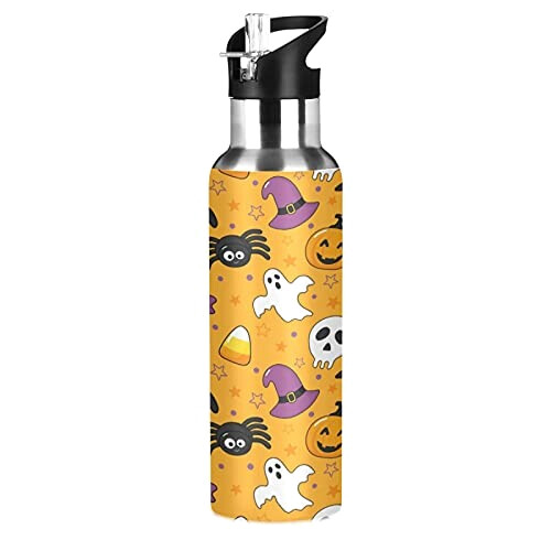 Gourde Araignée art mode sport inox sans bpa isotherme double paroi paille 600 ml