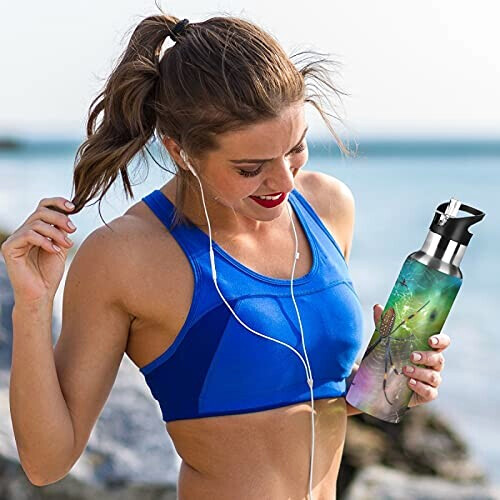 Gourde Araignée art mode sport inox sans bpa isotherme double paroi paille 600 ml variant 4 