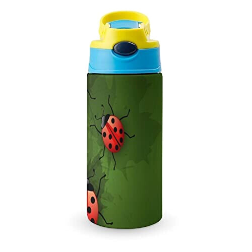 Gourde Coccinelle couleur inox isotherme double paroi 500 ml
