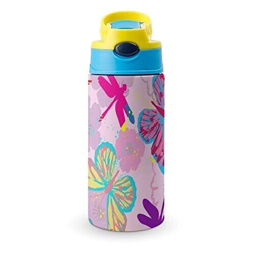 Gourde Libellule couleur inox isotherme double paroi 500 ml