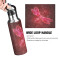 Gourde Libellule art mode sport inox sans bpa isotherme double paroi paille 600 ml - miniature variant 3