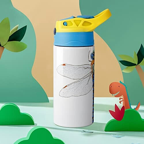 Gourde Libellule couleur inox isotherme double paroi 500 ml variant 5 