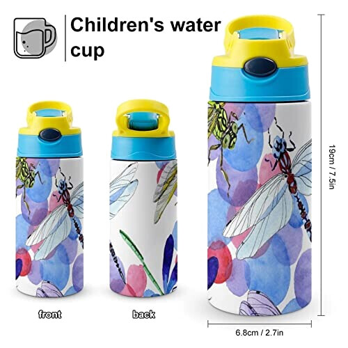Gourde Libellule couleur inox isotherme double paroi 500 ml variant 0 