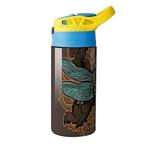 Gourde Libellule couleur inox isotherme double paroi 500 ml variant 6 