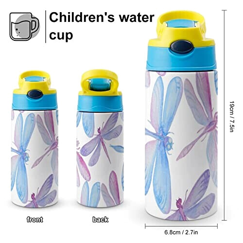 Gourde Libellule couleur inox isotherme double paroi 500 ml variant 0 