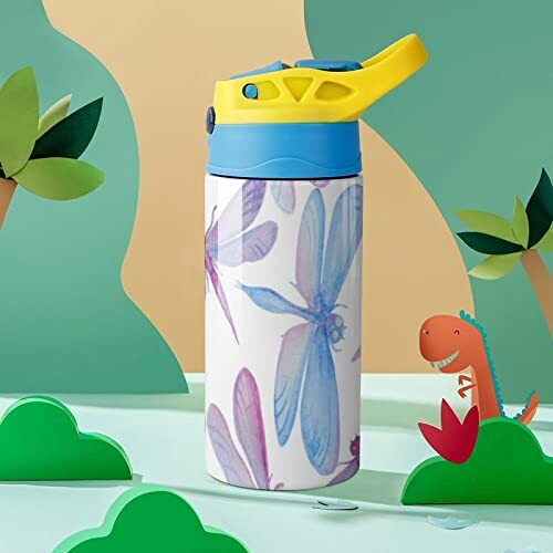 Gourde Libellule couleur inox isotherme double paroi 500 ml variant 5 