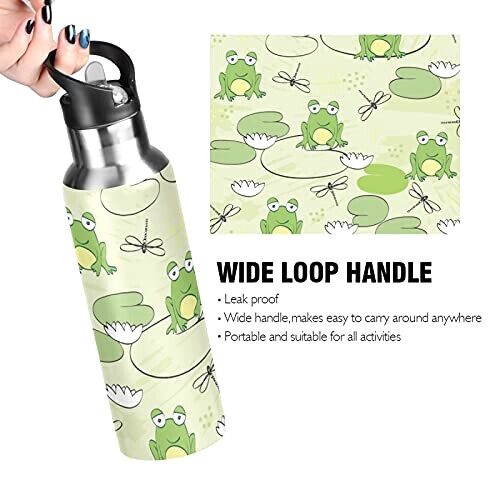 Gourde Libellule art mode sport inox sans bpa isotherme double paroi paille 600 ml variant 2 