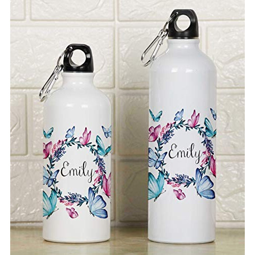 Gourde Papillon blanc aluminium 650 ml variant 0 