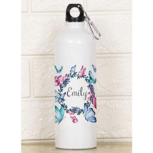 Gourde Papillon blanc aluminium 650 ml variant 6 