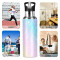 Gourde Sirène art mode sport inox sans bpa isotherme double paroi paille 600 ml - miniature variant 4