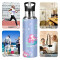 Gourde Sirène art mode sport inox sans bpa isotherme double paroi paille 600 ml - miniature variant 4