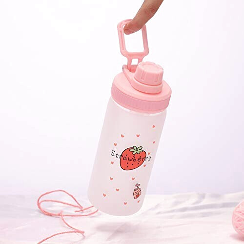 Gourde Fraise verre paille 480 ml variant 1 