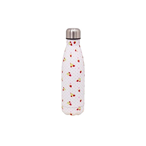 Gourde Fraise couleur s plastique isotherme double paroi 500 ml