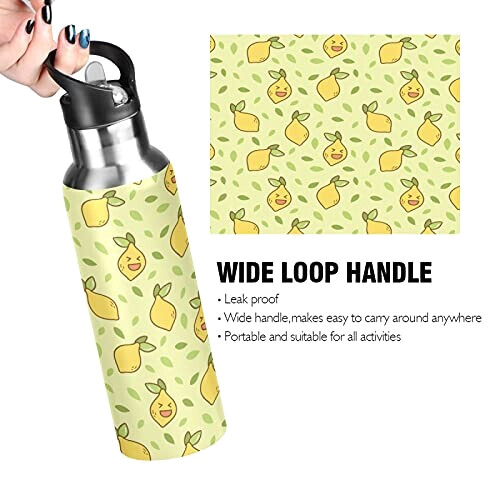 Gourde Poire art mode sport inox sans bpa isotherme double paroi paille 600 ml variant 2 