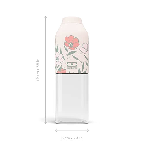 Gourde Rose - Fleur - graphic bloom plastique sans bpa 500 ml variant 1 