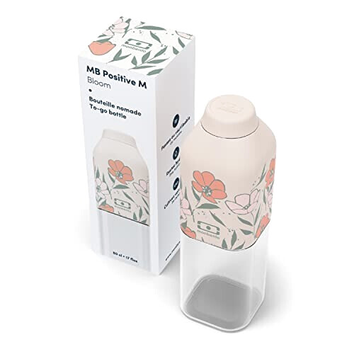 Gourde Rose - Fleur - graphic bloom plastique sans bpa 500 ml variant 4 