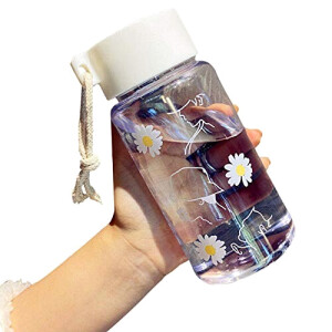 Gourde Marguerite - Fleur - transparent plastique 500 ml